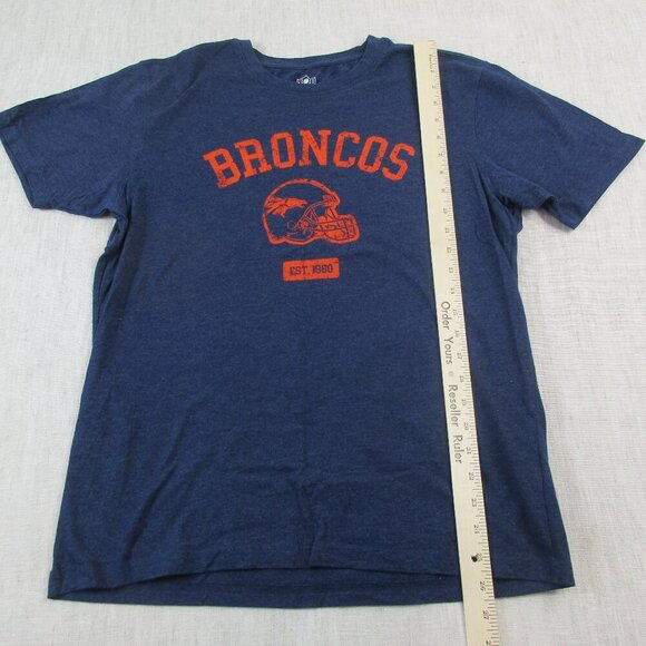 Denver Broncos T-Shirt Mens Large Navy Team Apparel NFL Football Sports Pullover - Picture 5 of 8